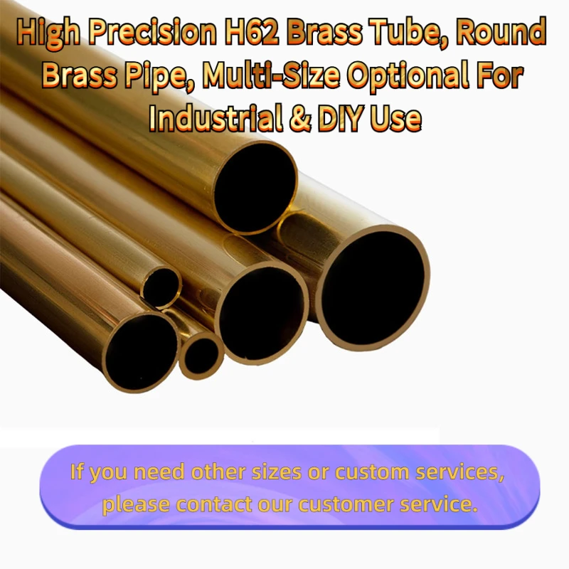 High Precision H62 Brass Tube, Round Brass Pipe, Multi‑Size Optional Industrial & Use