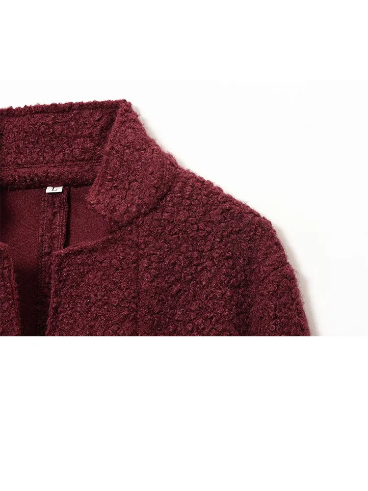 

HH женская однобортная верхняя одежда с длинными рукавами и воротником-стойкой, карманом, украшением, женское облегающее уличное стильное модное зимнее пальто