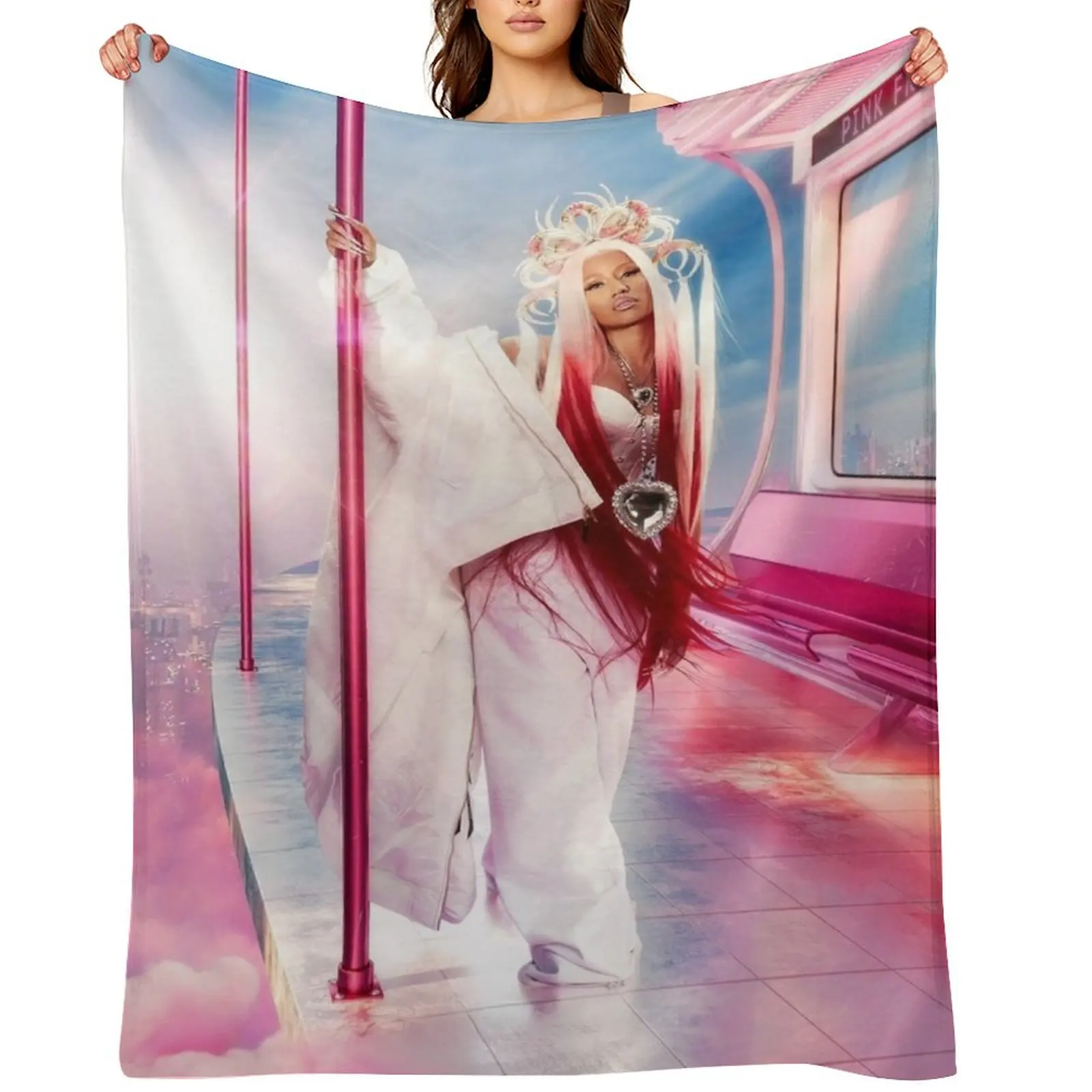 

Nicki Minaj Pink Friday 2 Throw Blanket For Sofa Thin Soft Beds Sofa Decoratives Blankets