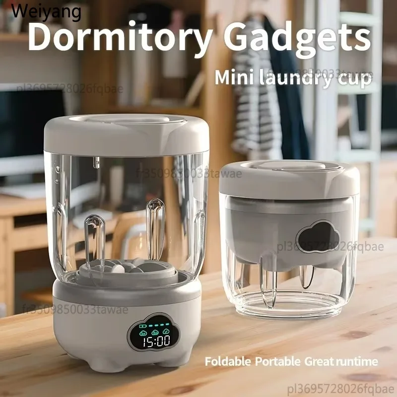 Mini Lavadora Plegable de 1.6L, Lavadora Portátil para el Hogar, para Ropa, Calcetines y Ropa Interior, Lavadora de Viaje