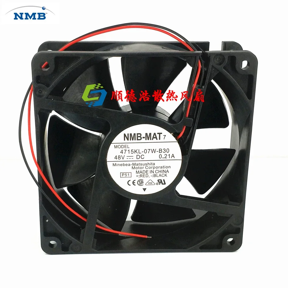 

new NMB 4715KL-07W-B39 / 4715KL-07W-B30 48V 0.21A axial fan 120*120*38mm cooling fan cooler