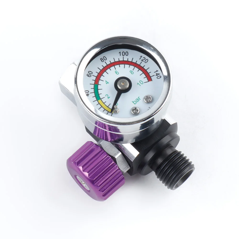 1/4"-NPT Air Pressure Regulator Kit with Gauge Stabilize Air Pressure High Precision for Spray Guns & Pneumatic Tools Accessory