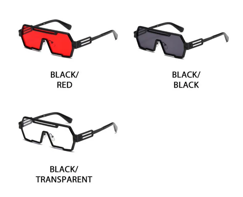 Heavy Metal Steampunk Sonnenbrille Für Männer Platz Vintage Punk Mode Gläser Retro Gafas De Sol Hombre Lunette De Soleil Homme – Detail 16