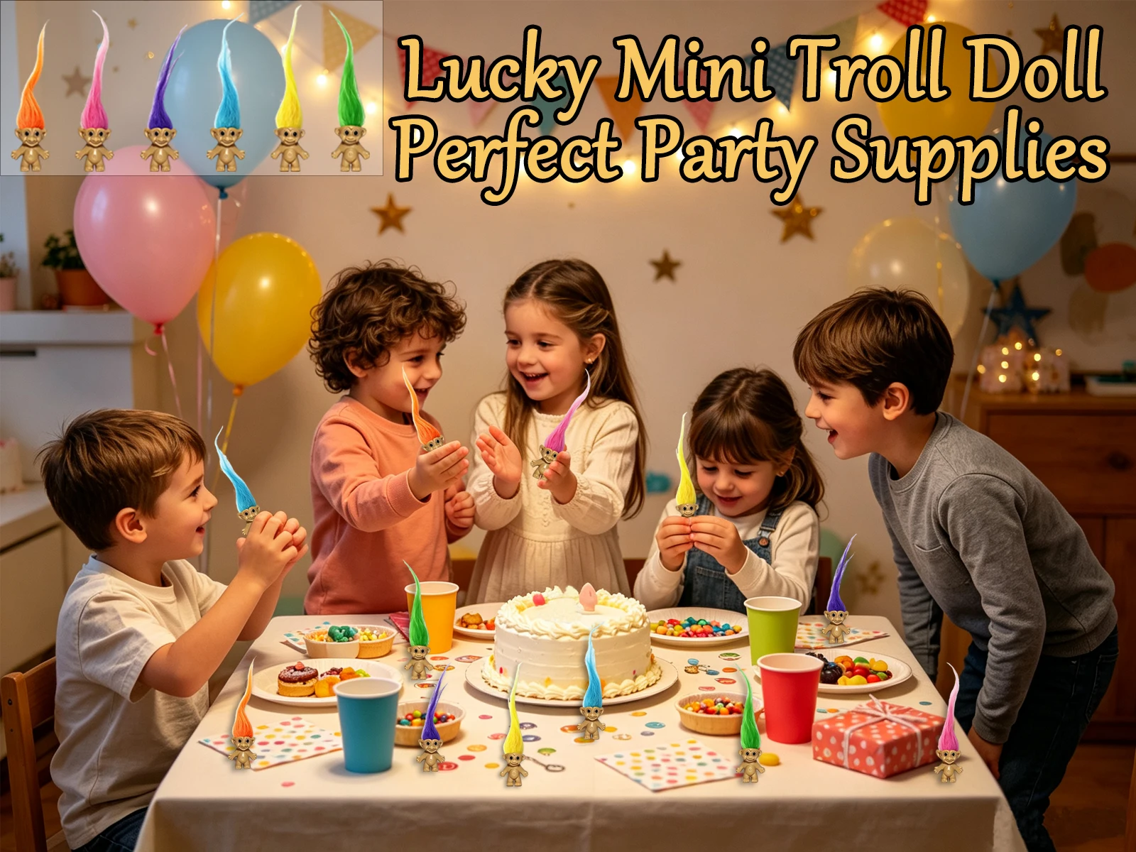 50-200 Stück Mini-Troll-Puppen Vintage Mini-Troll-Spielzeug für Kinder Geschenktüten-Füller Party-Geschenke Halloween Weihnachten Klassenzimmer-Geschenke – Detail 3