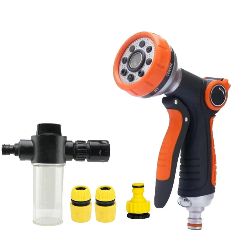 Mutifunctional 9 Pattern Garden Water Gun Hose Nozzle Household Car Washing Yard Water Sprayer Pipe Tube Nozzle Sprinkle Tools ﻿