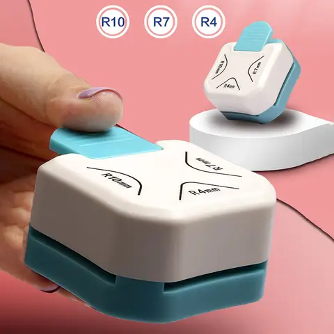3 in1 미니 라운드 코너 커터 내구성 있는 라운더 펀치 R4/R7/R10mm 종이 트리머 라운드 코너 DIY 종이 커터 카드