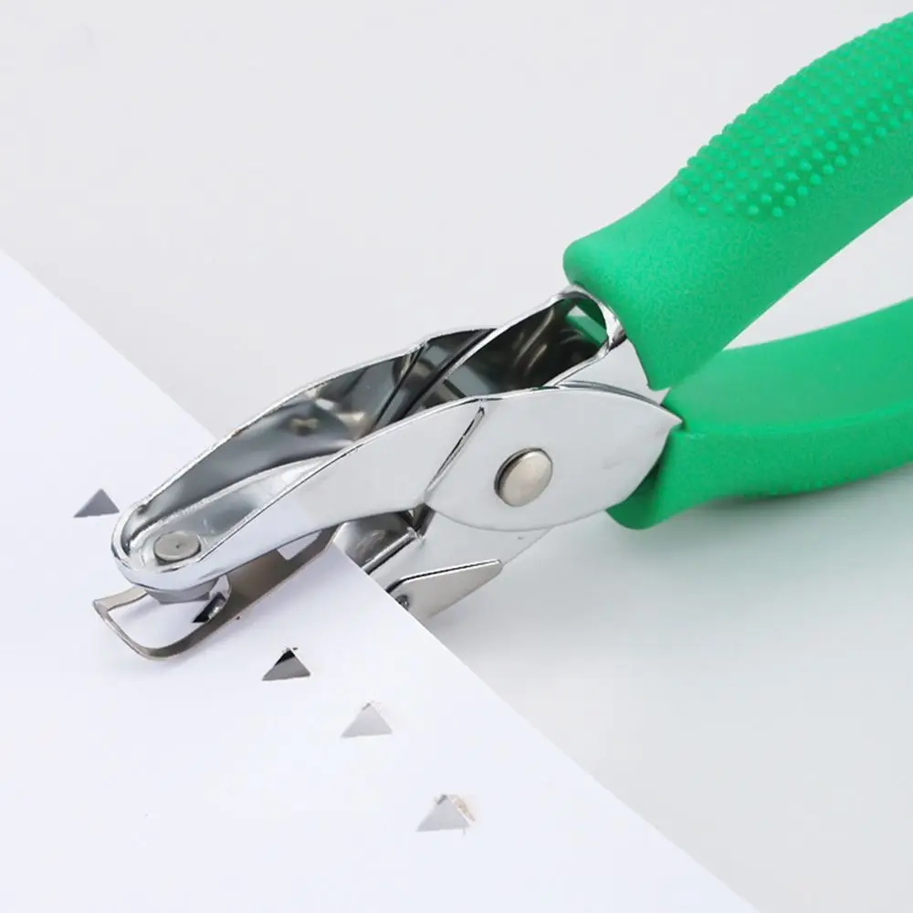 1Pc Hole Punch Heart/Round/Pentagram/Triangle/Square Hole Punch Metal Single Puncher Hole Embossing Device Paper Shaper Cutter