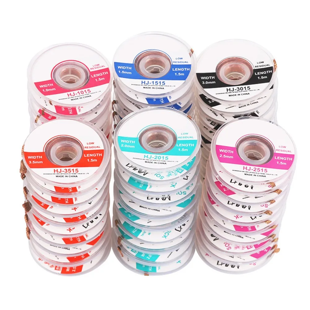 1 buah Desoldering Braid 1.5M panjang kabel las Desoldering Braid Solder Remover kawat alat perbaikan Aksesori pengganti
