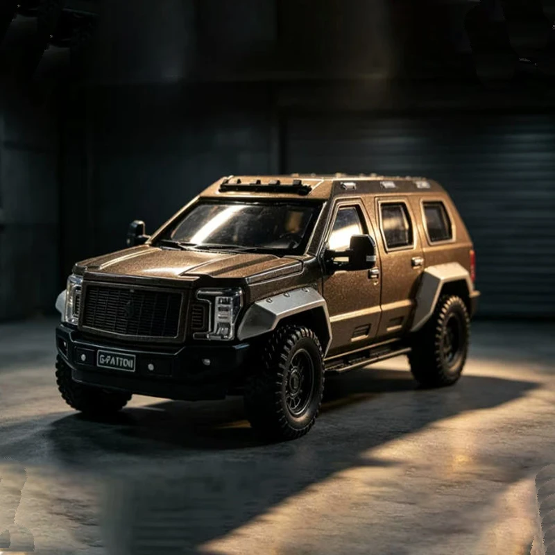 1:64 Scale G-Patton Rhino GX SUV Simulation Alloy Car Model Static Display Collectible Toy Gift Souvenir Decoration