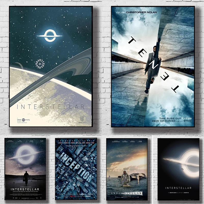 بين النجوم المشارك حائط لوح رسم الديكور صور الفيلم الملصقات والمطبوعات الرسم على لوحات القماش الجدارية ديكور غرفة المنزل