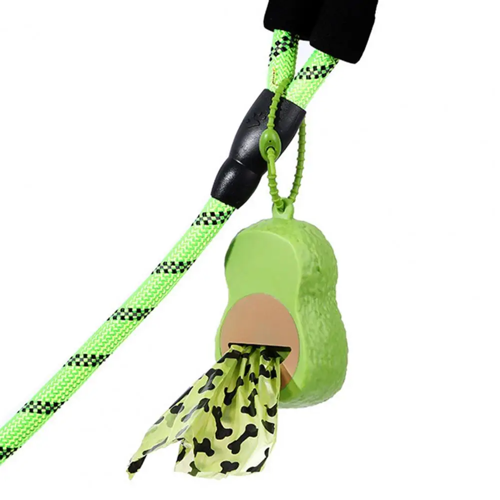 Avocado Shape Pet Garbage Bag Avocado-shaped Dog Poop Bag Dispenser with Lanyard for Clean Walks Portable for Small for Leash