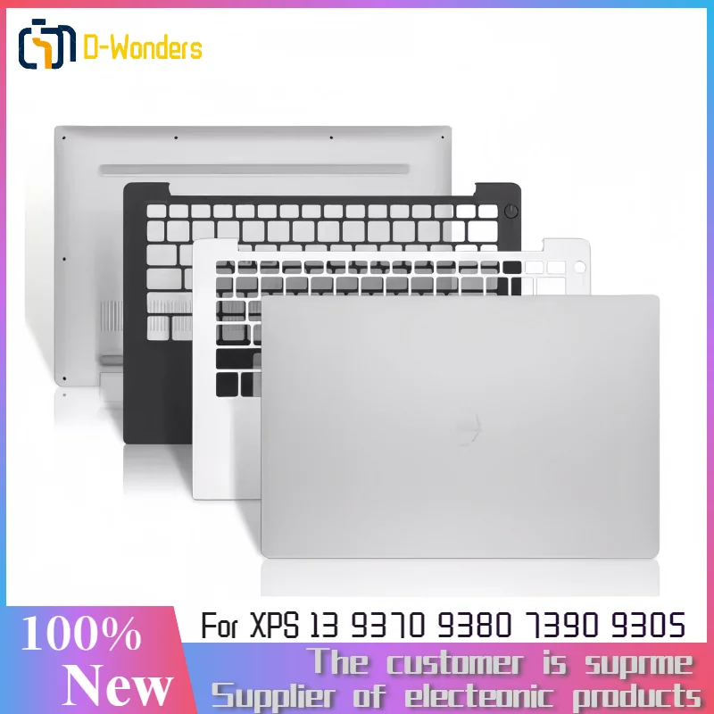 ラップトップ用の背面カバー,dell xps 13, 9370, 9380, 9390,00d0y5,052fjr,0x3df2,新品