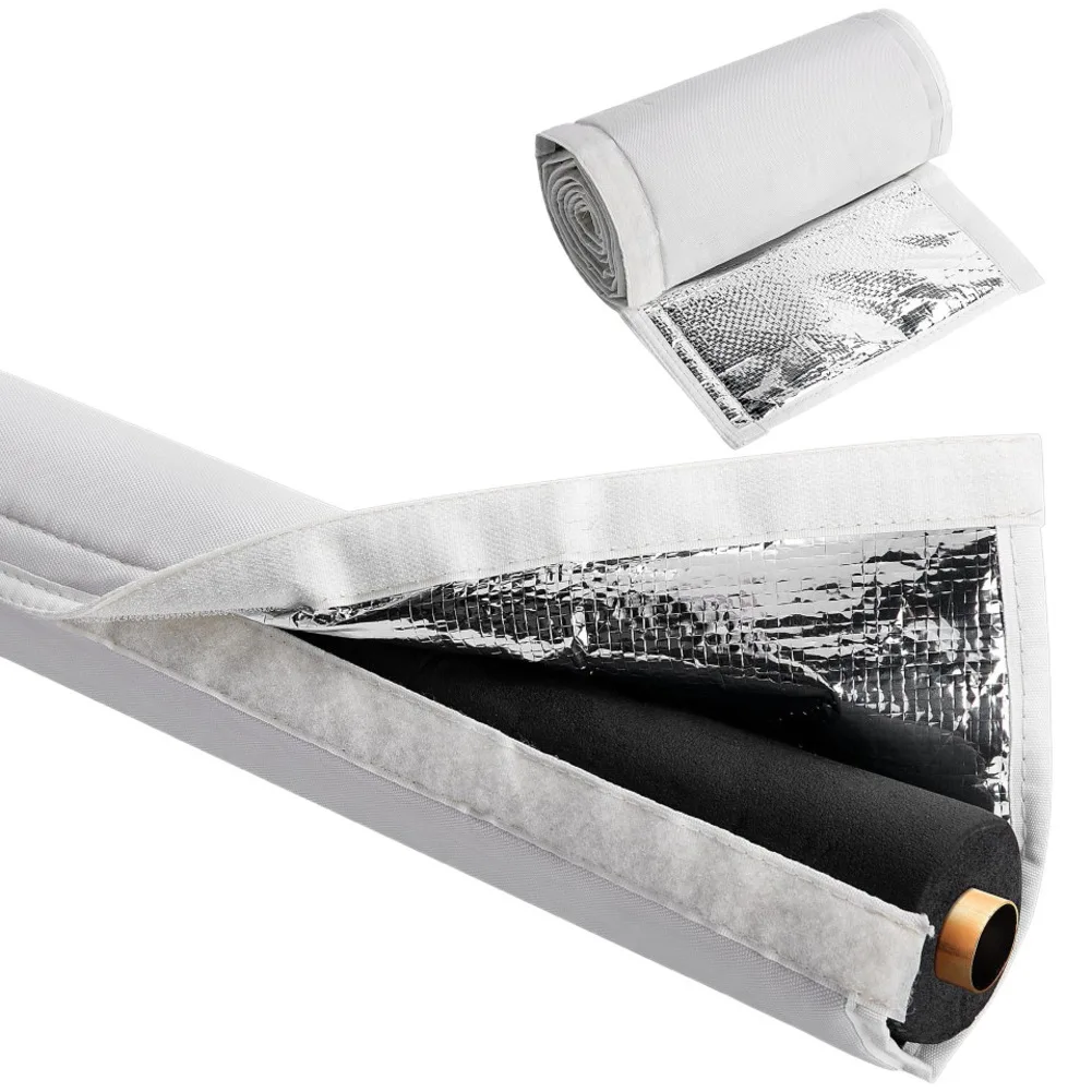 Copper Pipe Insulation Sleeve for HVAC Systems with Triple Layer Protection of Oxford Fabric Pearl Cotton and Aluminum Foil