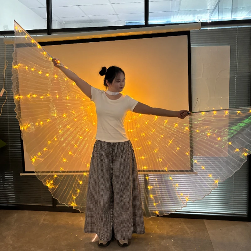 LED Luminous Butterfly Dance Wings Cloak Fluorescent Shows Performance Grand Event Dancing Atmosphere Props Led Luminous Cloak