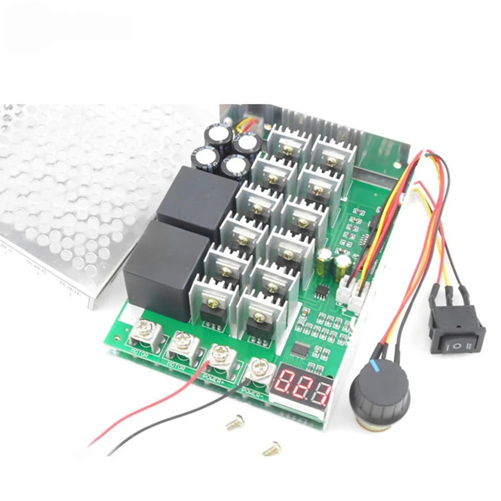 ABUO-5500W 15Khz Reversible LED Digital PWM Motor Speed Controller DC 10-55V Forward Reverse With Potetiometer Control Switch