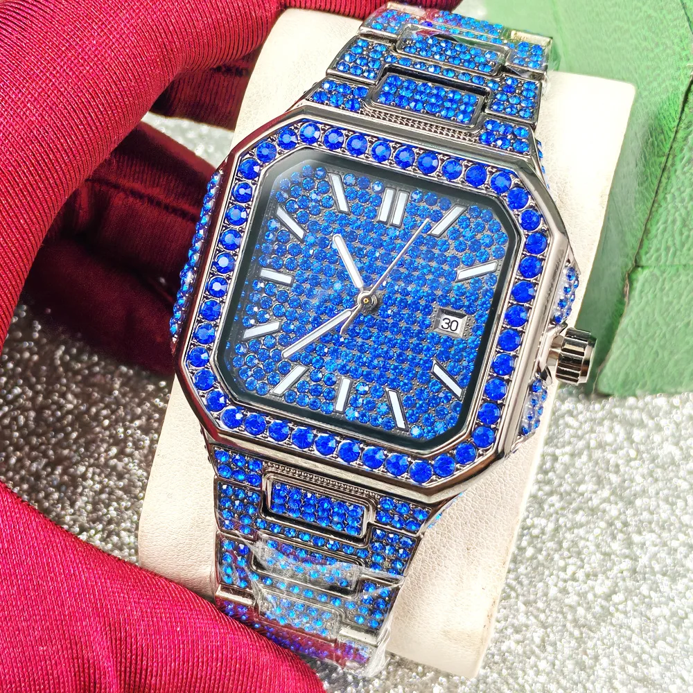 Luxe vierkante ijsdiamant quar - Luxury Watch Market recensie en prijs