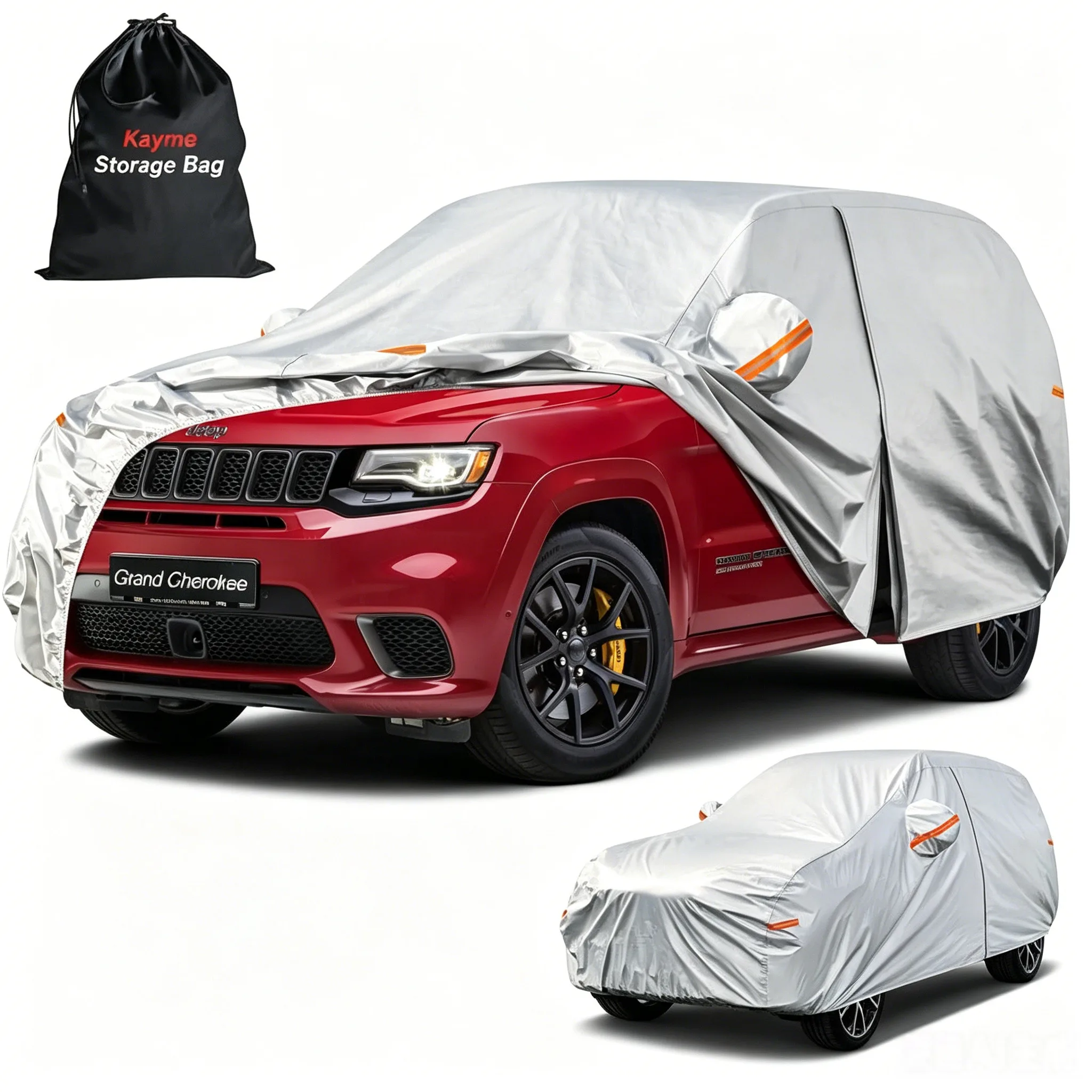 

Kayme SUV Car cover 6 Layers High-quality Waterproof Outdoor Pickup Cover Sun Uv Rain Protection Fit for 201 x 78 x 70 inches