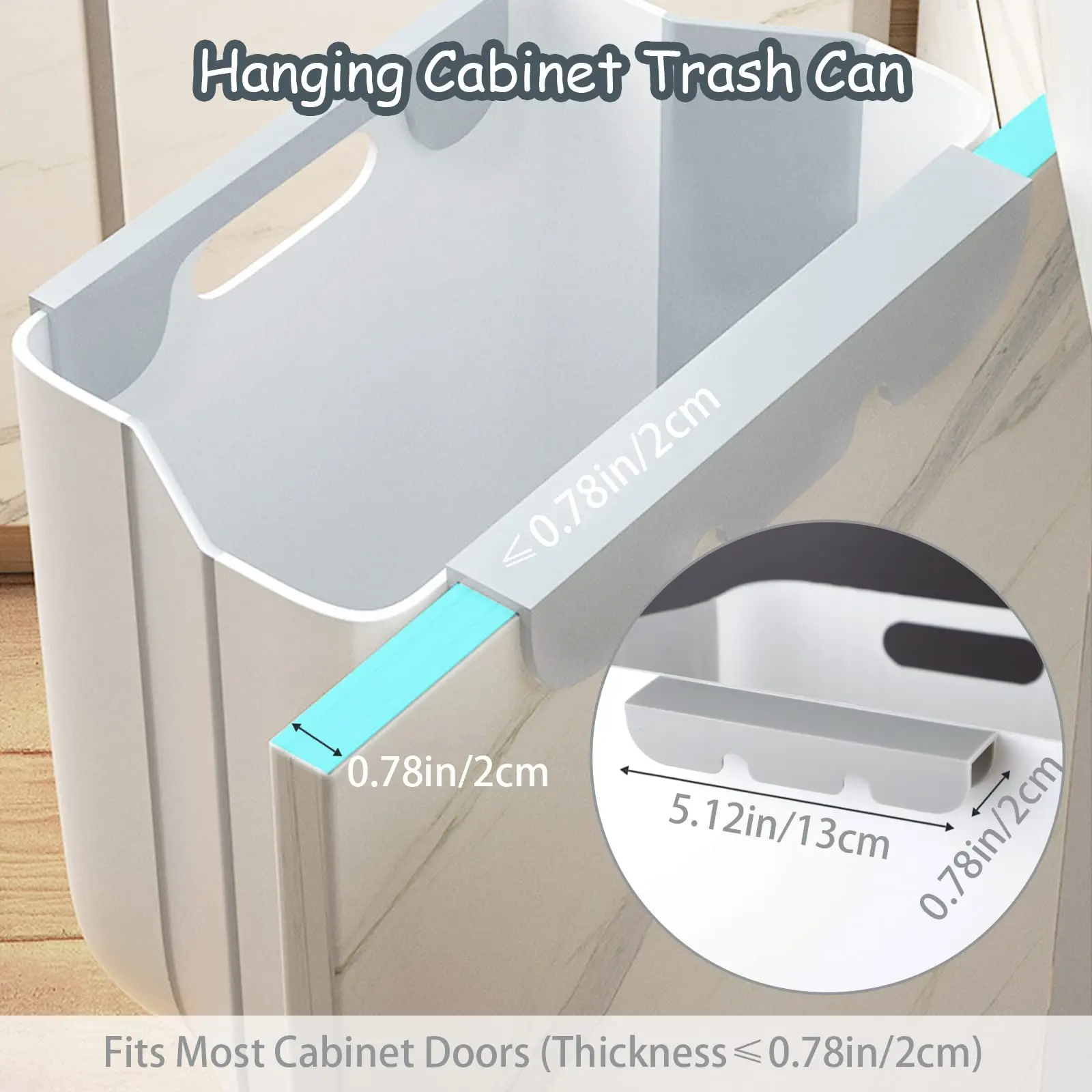 Large Garbage Bin Foldable Kitchen Large-Sized Garbage Bin Large Capacity Easy To Install Cabinets Easy To Store Saves Space