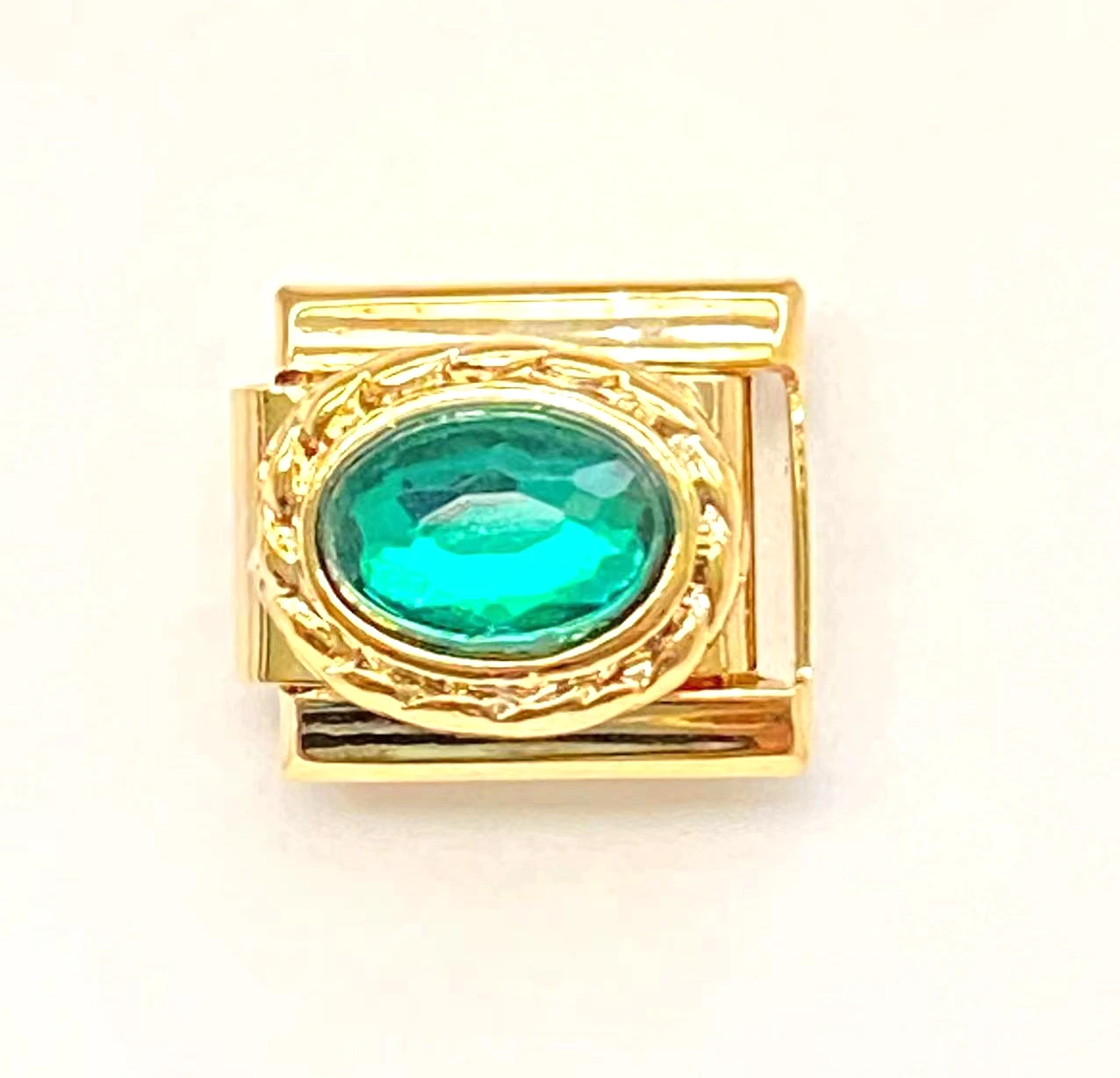 وصلات جذابة إيطالية من الستانلس ستيل مرصعة بالزركونيوم المكعّب للنساء ، لون ذهبي ، صناعة الأساور بنفسك ، مجوهرات ، بيع بالجملة ، 9 *