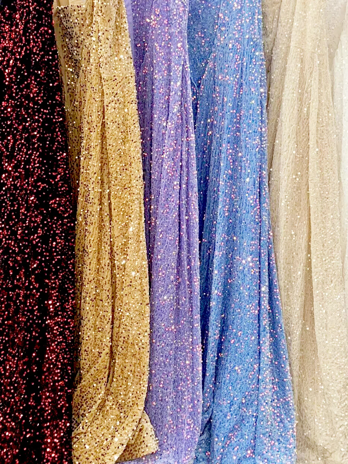 Velvet Sequin Fabric for Evening Prom Dress Sparking Reflective Wedding Decoration Clothes Material Party Special Events