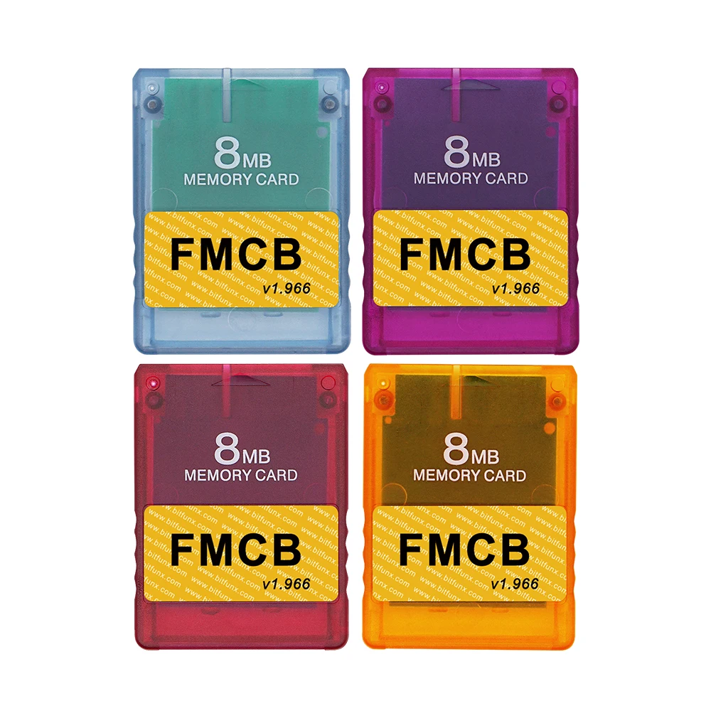 Para PS2 FMCB V1.966 Tarjeta de memoria Mcboot gratis para SONY Playstation 2 PS2 64MB 32MB 16MB 8MB con funda transparente OPL