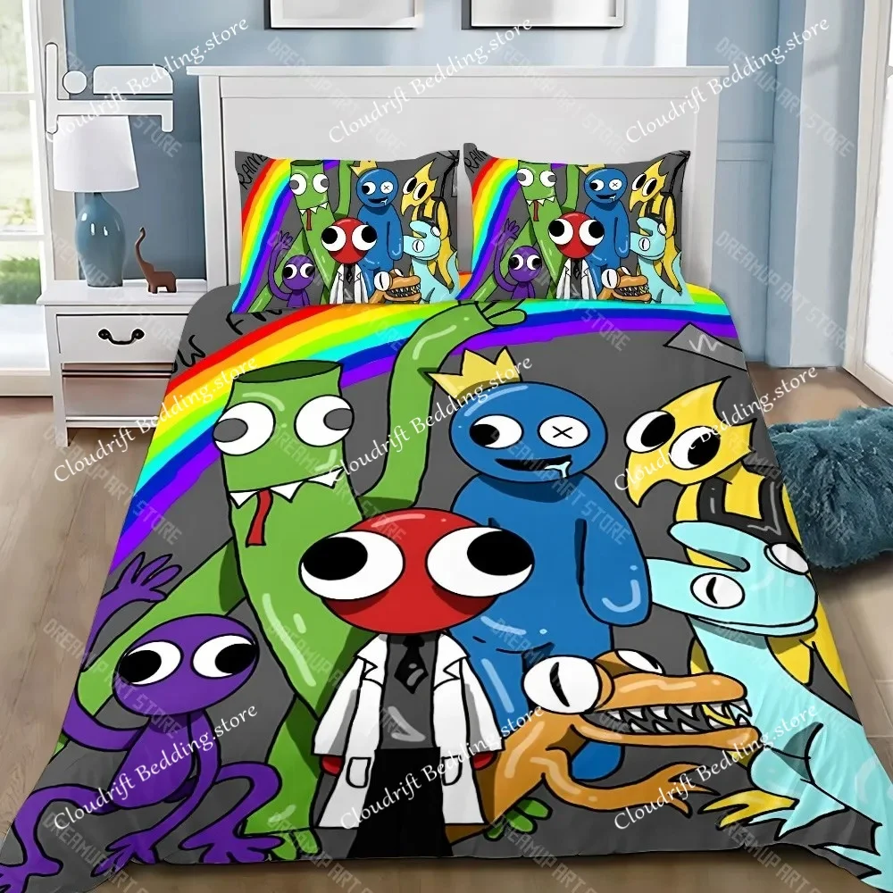 Duvet Cover Pillowcase Bedding Set Adult Boy F-Friends Girl Bedroom Decoration Children R-RainbowS Gift Single Double Large Size