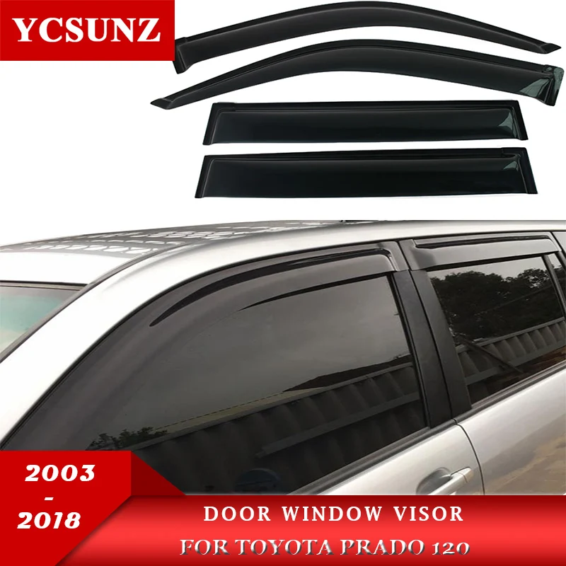 2003-2021 ABS Door Window Visor Side Wind Deflectors For Toyota land cruiser Prado 120 fj120 2003 2007 2008 2009 2010 Rain Guard