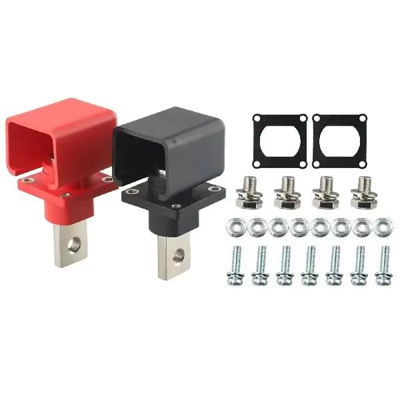 2pcs 200A Through Wall Type Lithium Battery Energy Storage Terminal High-Current Lithium Battery Copper Terminal Connectors