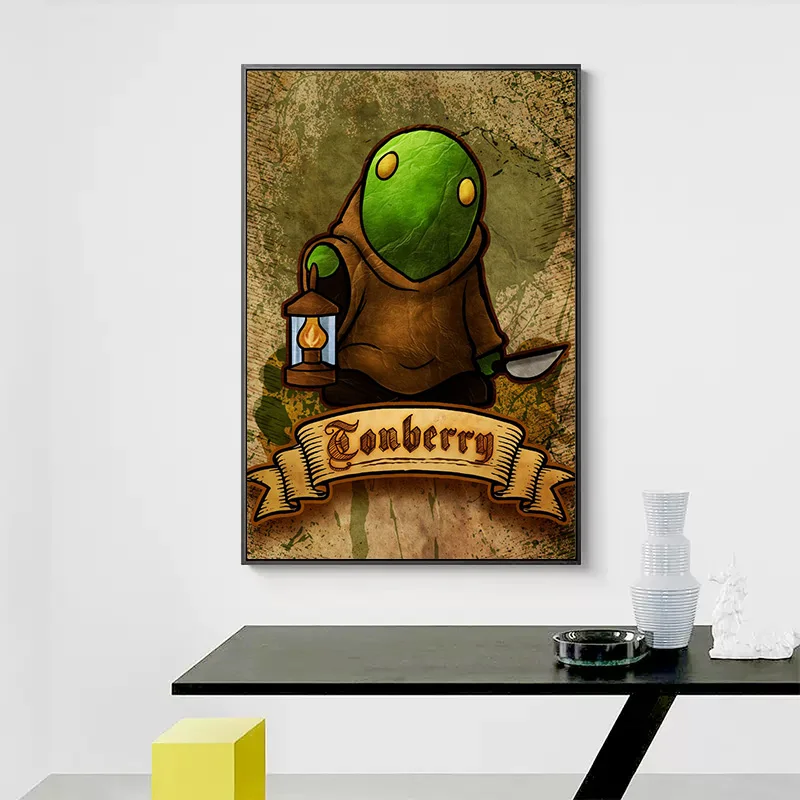 Video Game Final Fantasy GF Cactuar Tonberry Kweh Poster Canvas Painting Japan Gamer Wall Art For Boy Bedroom Home Decor Cuadros