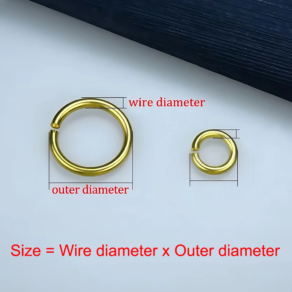 단단한 황동 점프 링, 분할 점프 링, 오픈 O 링 커넥터, DIY 쥬얼리 제작 결과물 액세서리 용품, 20 개, 50 개, 100 개