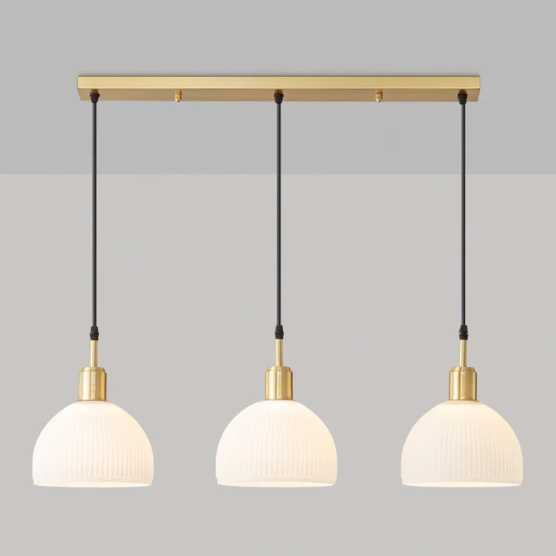 

Entrance Porch Copper Aisle Lamp Simple Modern Long Strip Restaurant Ceiling Hanging Lamp Wire Bedside Corridor Pendant Lighting