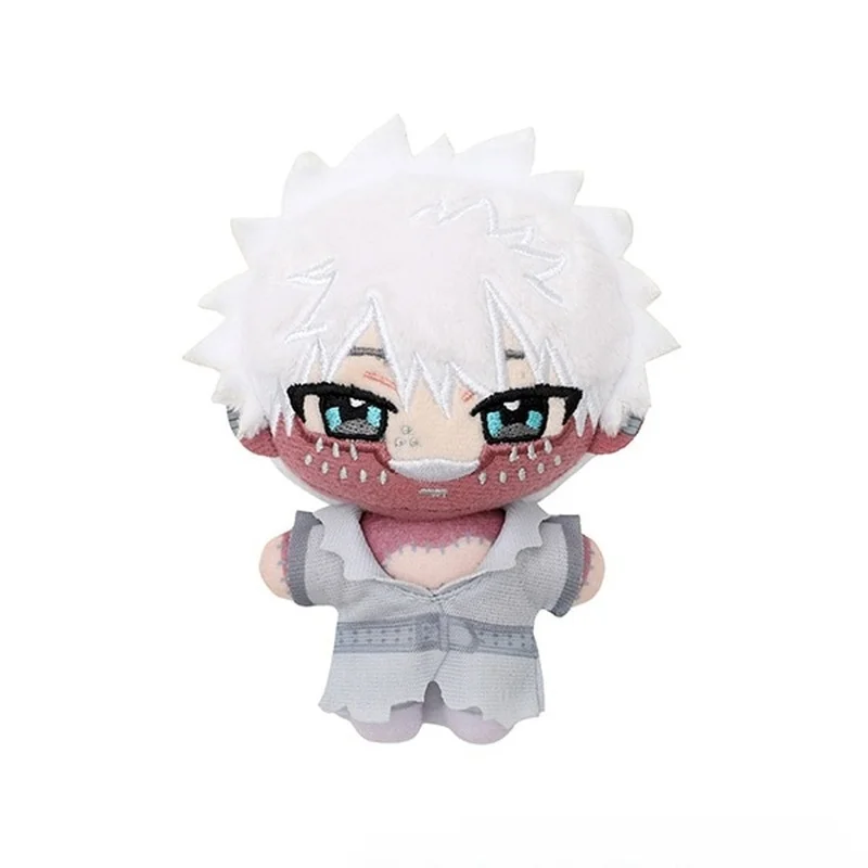 Porte-clés de Costume de combat de poupée en peluche de personnage d'anime officiel avec des cheveux pointus, figurine de collection de haute qualité