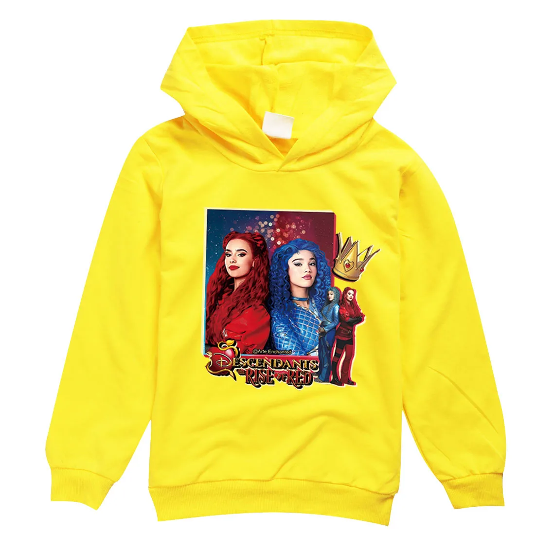 Descendants 4 Kids Hoodie The Rise of Red Sweatshirt Baby Girls Spring Hooded Pullover Cartoon Printed Long Sleeve Shirt Clothes