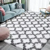 Plush Carpet Living Room Decoration Children Bedroom Carpet Fluffy Mat for Hallway Rugs Bed Room Floor Fluffy Mats Plaid Carpet