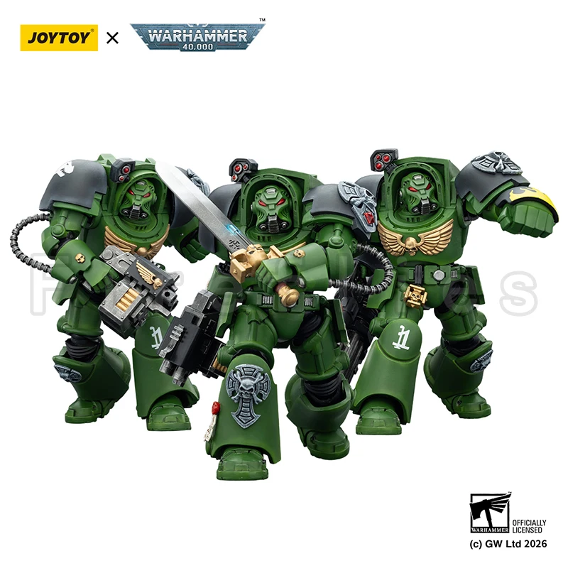 1/18 JOYTOY Action Figure 40K Black Templars Dark Angels Imperial Fists White Scars Salamanders RavenGuard Terminator view 5