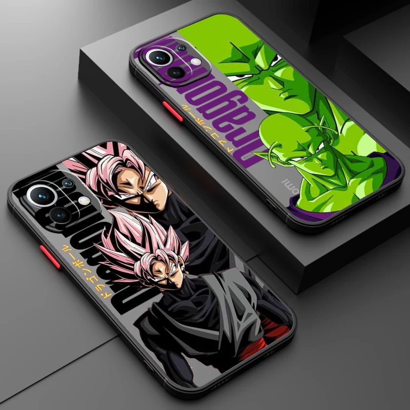 D-Dragon Ball Art Goku Frosted Translucent For Xiaomi Mi 13 12 12T 11T 11 11i 10T 10 9T Pro Lite Ultra 5G Back Phone Case