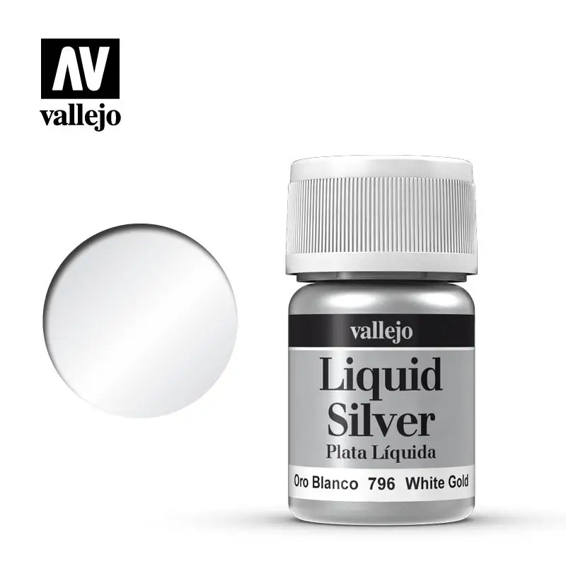 

Vallejo Propylene Metallic paint Water-based model Hand painted Spain AV70796 217 Platinum Alcohol Base Environmental