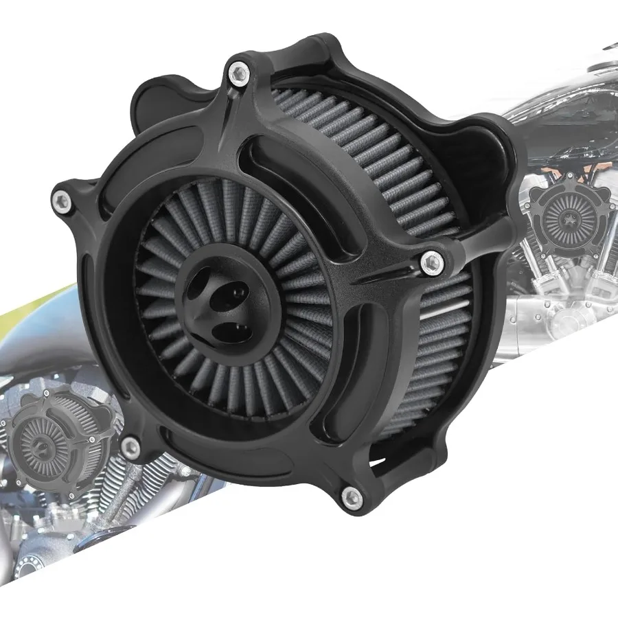 

Фильтр воздухоочистителя из алюминия, подходит для моделей Harley Touring Road King Street Glide Softail Sportster Dyna 20082017, с черным корпусом