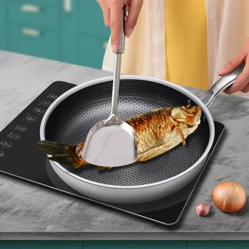 Restaurant Cooker Panela Frying  Saute Pans Honeycomb Nonstick Stainless Steel Pan