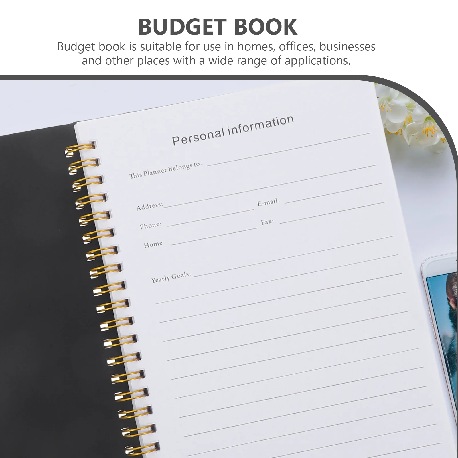 1pc Budget Book Planner Household Expense Tracker Cash Recording Notepad For Home Office Business Money Management Tool