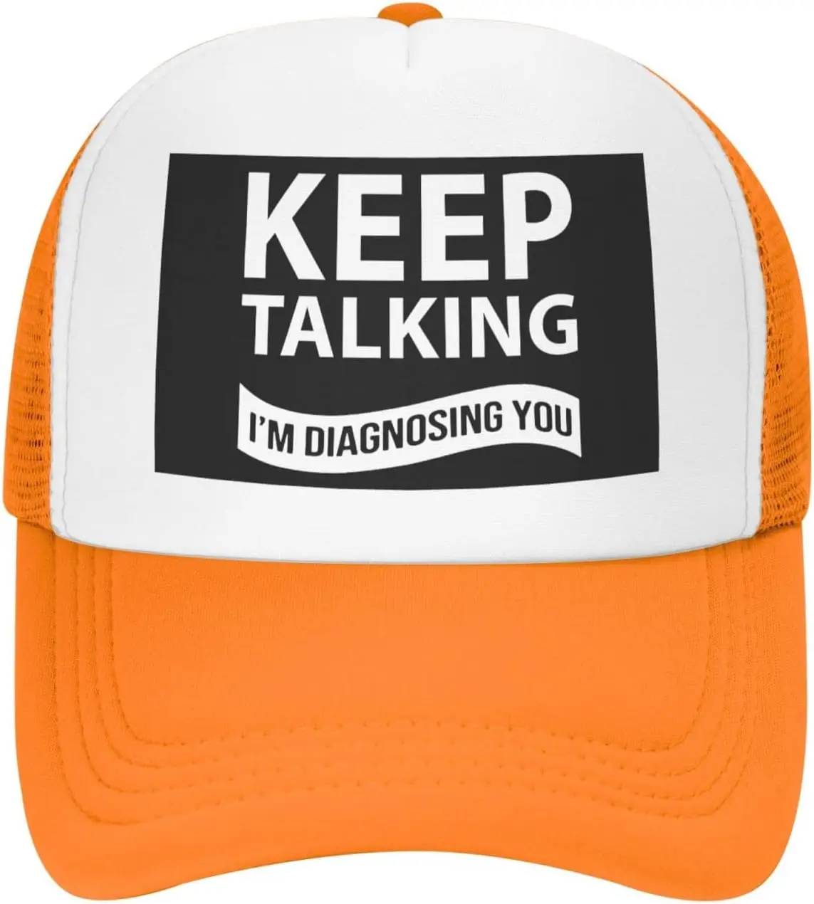 Keep-Talking-Im-Diagnosing-You-Trucker-Hat-Adjustable-Mesh-Snapback-Cap-for-Adults-Casual-Outdoor