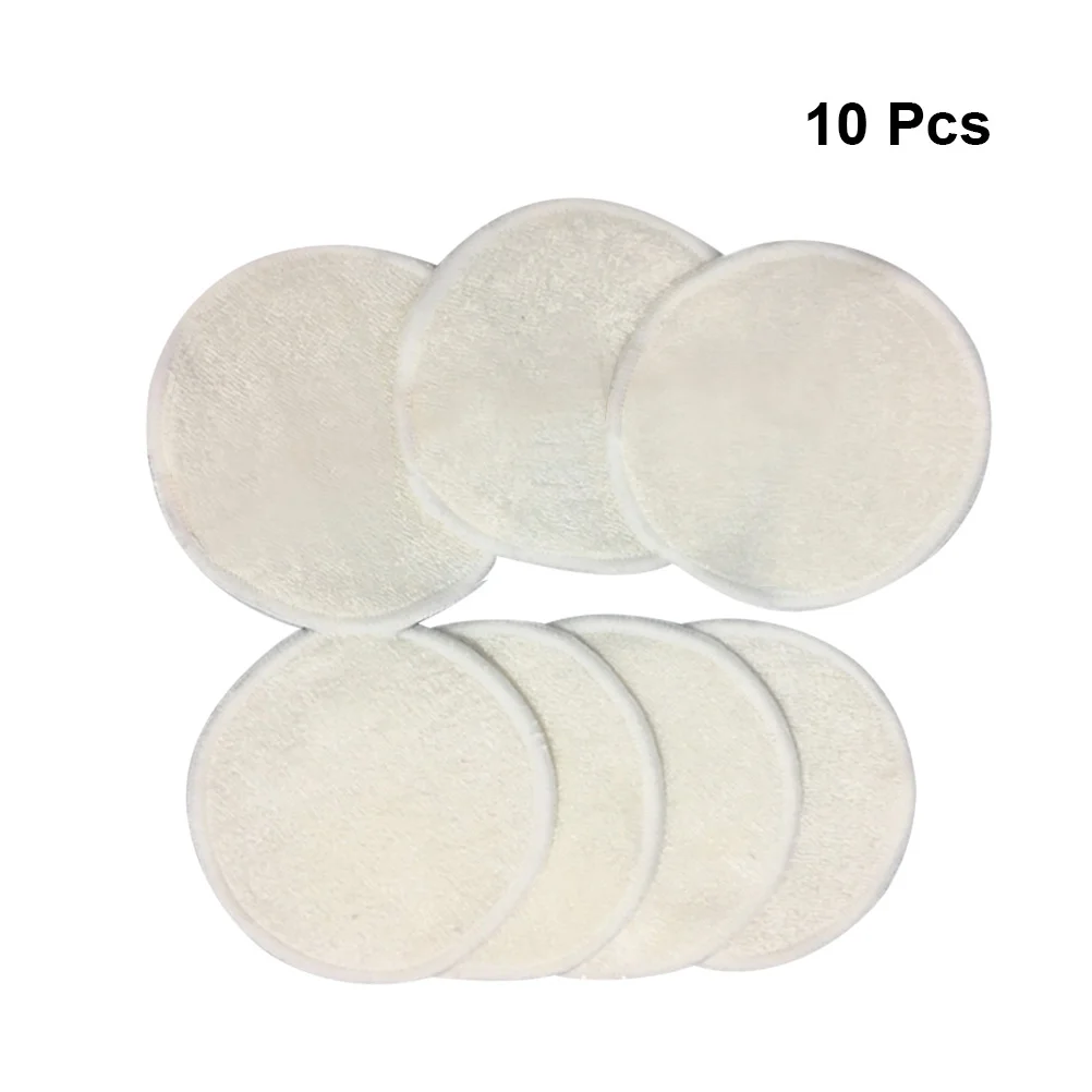 10 stuks 3 lagen bamboevezel make-up remover pad herbruikbare make-up remover reinigingspads make-up remover pads