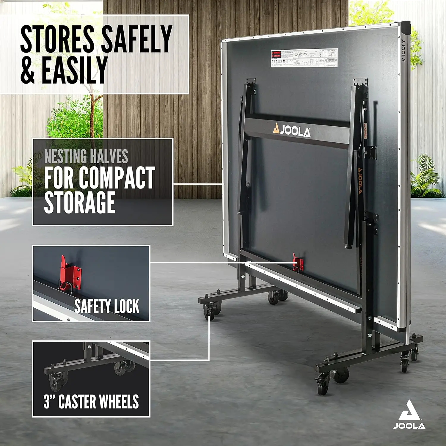 Indoor Table Tennis Table with Quick Clamp Ping Pong Net and Post Set - 10 Minute Easy Assembly