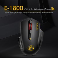 E 1800 Mouse 2.4GHz Black Audio For Desktop Mac PC Windows Linux Vista