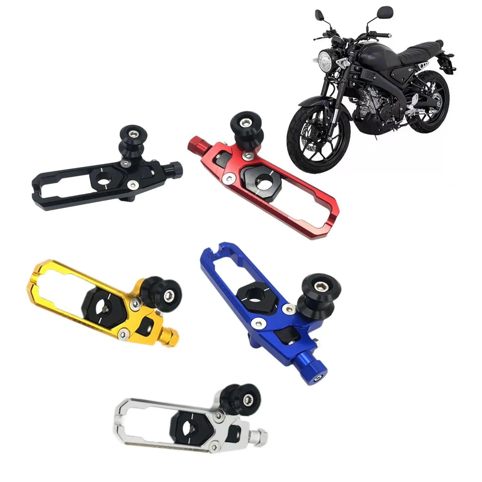 Chain Adjuster for Yamaha R15 V3 2017-2021 Motorcycle Chain Adjusting Tool Professional Easily Install Aluminum Chain Tensioner