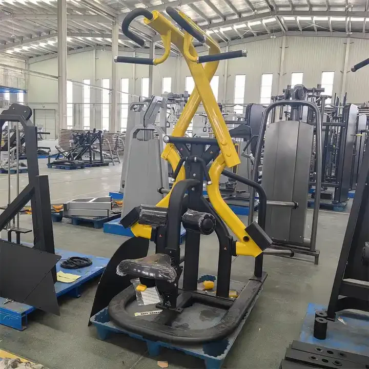 Gym Strength Equipment Scissors High Pull Back Trainer Plate Loaded Lat Pulldown Machines