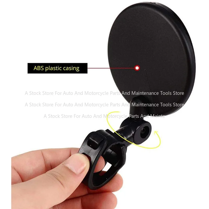 Bicycle Rear Round Sight Mirror Clear Mountain Bike Riding Strap Convex Reflector