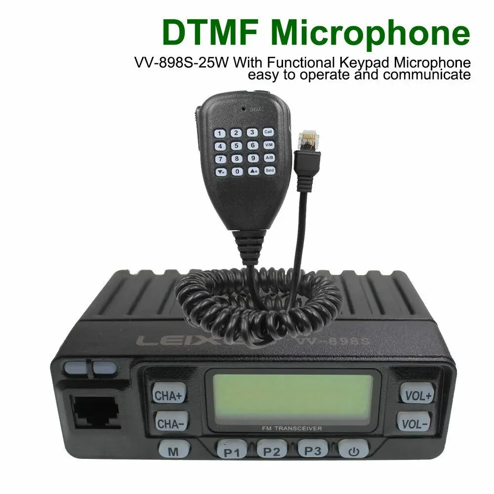910-HoTWholesale Leixen VV-898 Mobile Radio, LEIXEN VV-898 Two Way Radio 20W UHF/VHF Ham Radio Mobile Transceiver