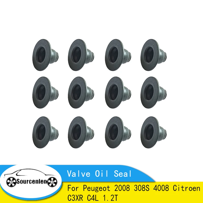12 Pcs Engine Valve Oil Seal For Peugeot 2008 308S 4008 Citroen C3XR C4L 1.2T 1613189880 1654507180