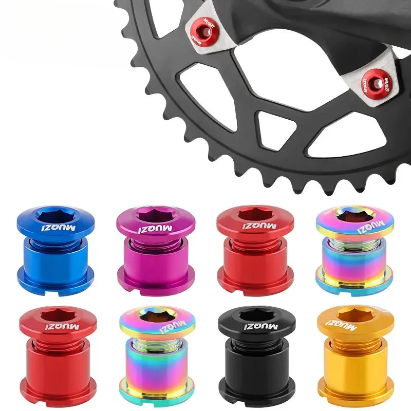5PCS Bicycle Chainring Bolts Set Double Single Speed MTB Road Bike Crank Screws 6.5mm 8.5mm Lightweight